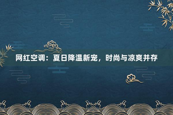 网红空调：夏日降温新宠，时尚与凉爽并存